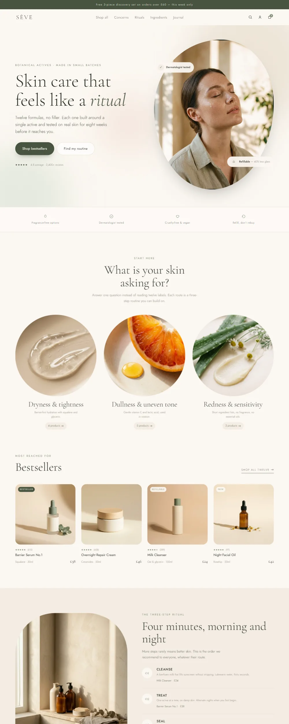Beauty template homepage