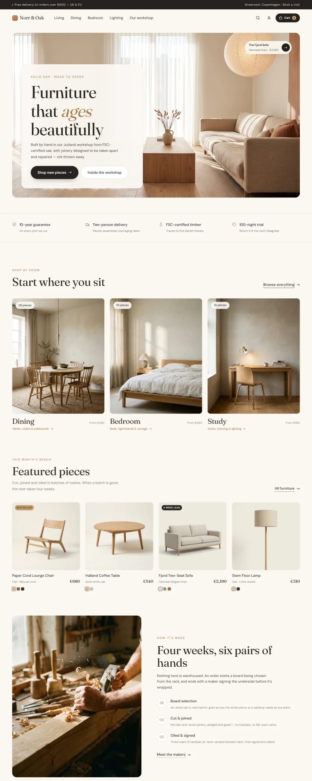Furniture template homepage