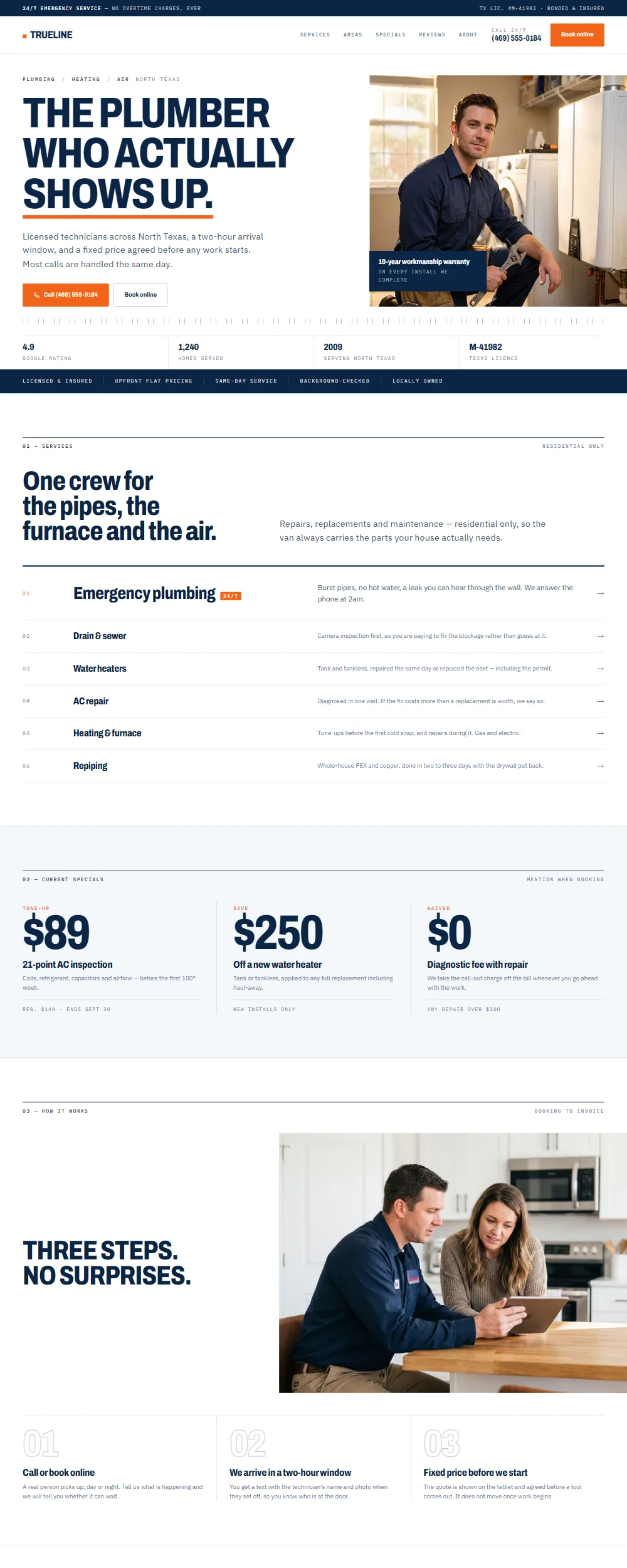 Home services template homepage